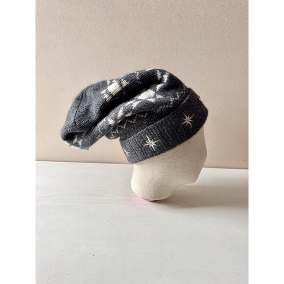 ADIDAS x STELLA MCCARTNEY Grey Star Wool Knit Slouchy Oversized Beanie, One Size - Picture 13 of 15